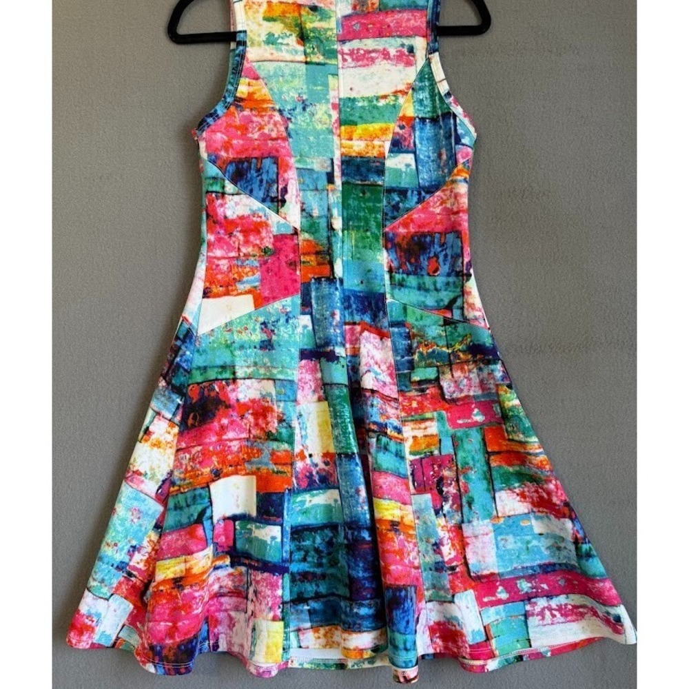 Karen Kane Dress Women Small Multicolor Colorful Crew Neck ‎ Sleeveless Casual - Picture 7 of 16